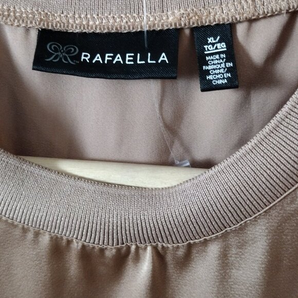 Rafaella Sleeveless Blouse XL Beige | Lightweight Work Top NWOT - Picture 5 of 6